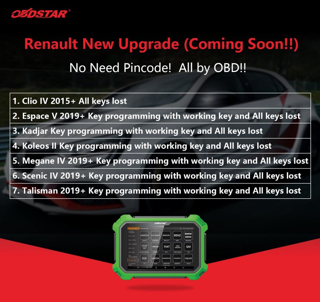 obdstar renault new update