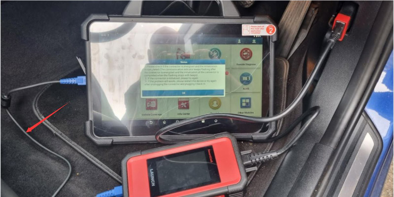 how-to-test-launch-x431-pad-vii-elite-vci-and-obd-cable-4