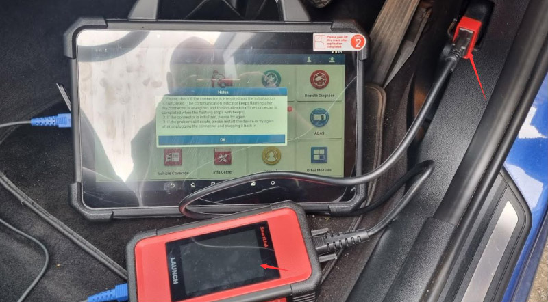how-to-test-launch-x431-pad-vii-elite-vci-and-obd-cable-5