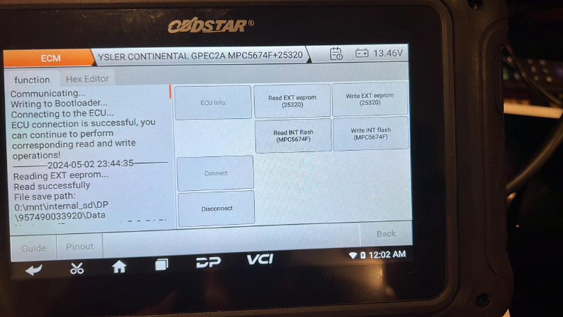 obdstar-dc706-read-gpec2a-pcm-on-bench-boot-tips-2