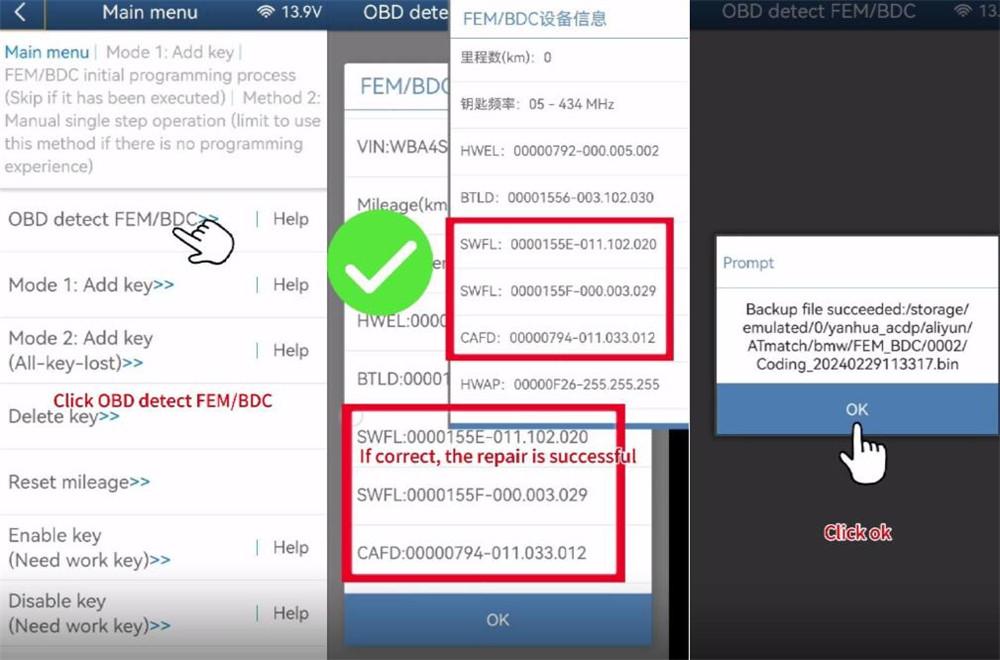 yanhua acdp2 fixed bmw fem bdc module lost coding 8