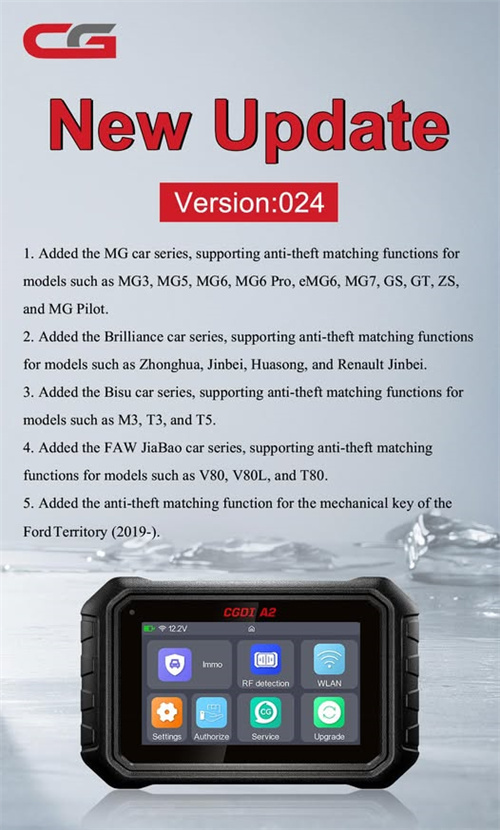 CGDI A2 update MG Car Series