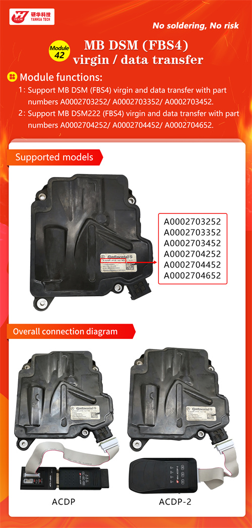 yanhua module 42 for mercedes dsm virgin and transfer 1