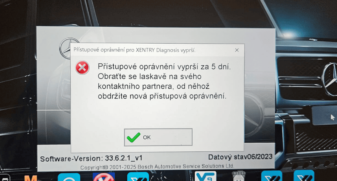 XENTRY Diagnosis Access Rights Expired Patch Solution
