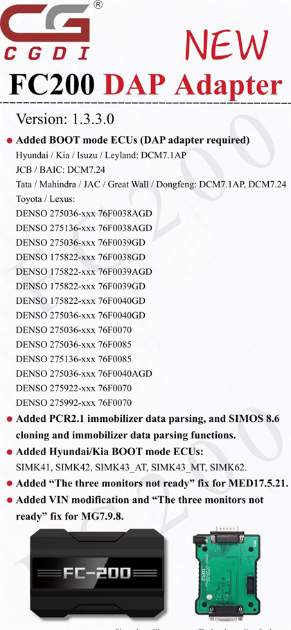 cg fc200 with dap adapter read toyota denso ecu 3 cg fc200 with dap adapter read toyota denso ecu 3