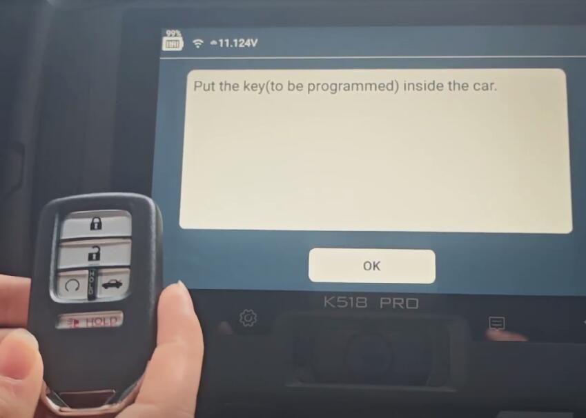 k518 pro with hd30 smart key program honda crv 11