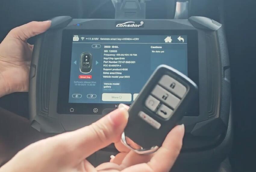 k518 pro with hd30 smart key program honda crv 4