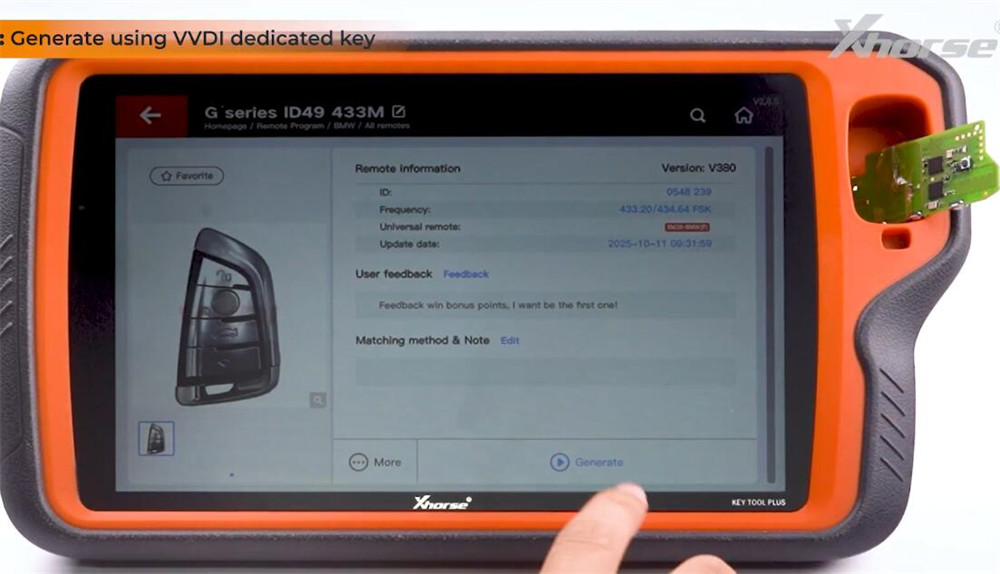vvdi key tool plus add bmw bdc3 key 17