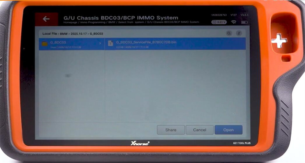 vvdi key tool plus add bmw bdc3 key 19