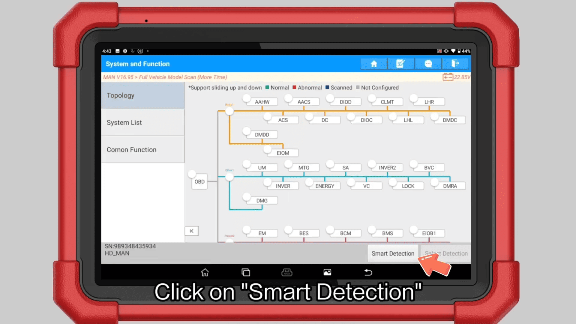 How to Perform LED Indicators Eco Band Test on MAN TGN Using LAUNCH X431 PAD V 2