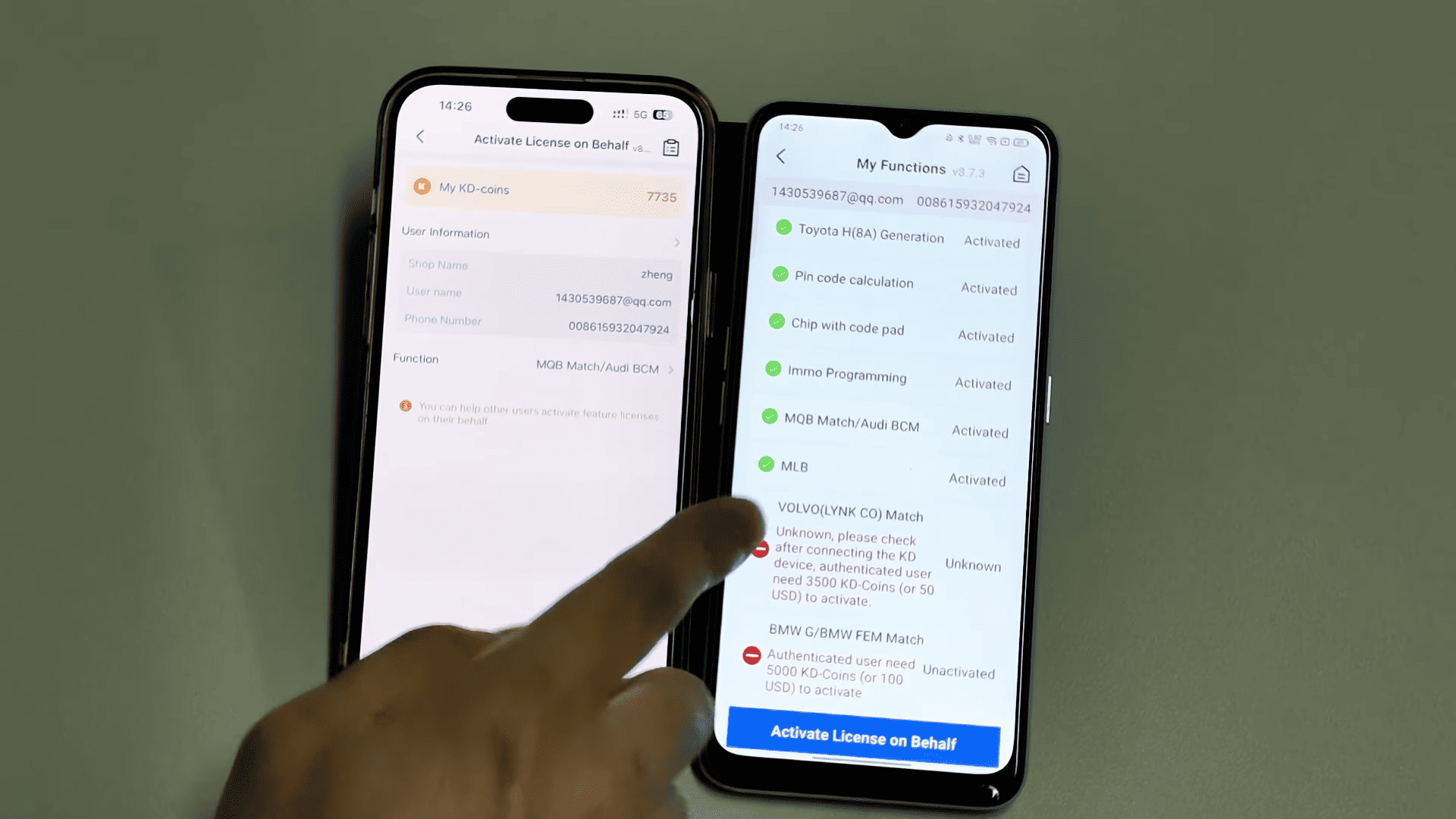 How to Share KEYDIY KD Coins and Activate Functions for Other Accounts 5