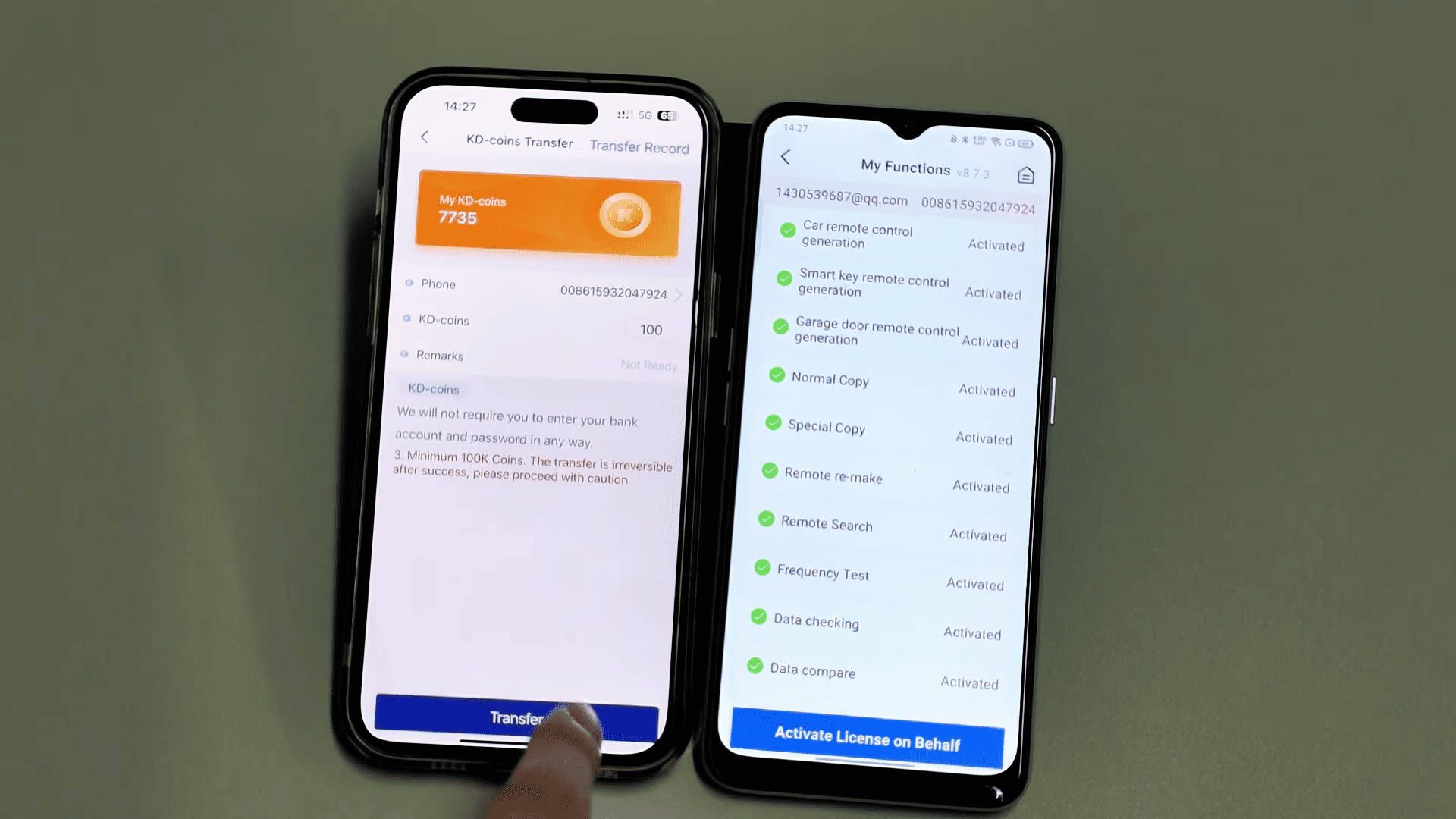 How to Share KEYDIY KD Coins and Activate Functions for Other Accounts 7