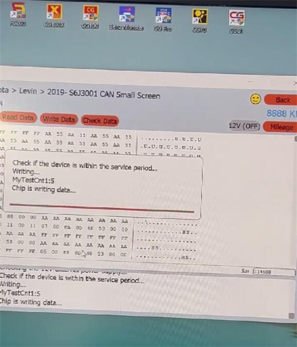 cg100x calibrate toyota levin 2019 s6j3001 mileage 6
