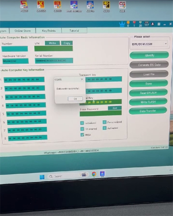 cgdi mb read and write benz fbs4 dsm 12