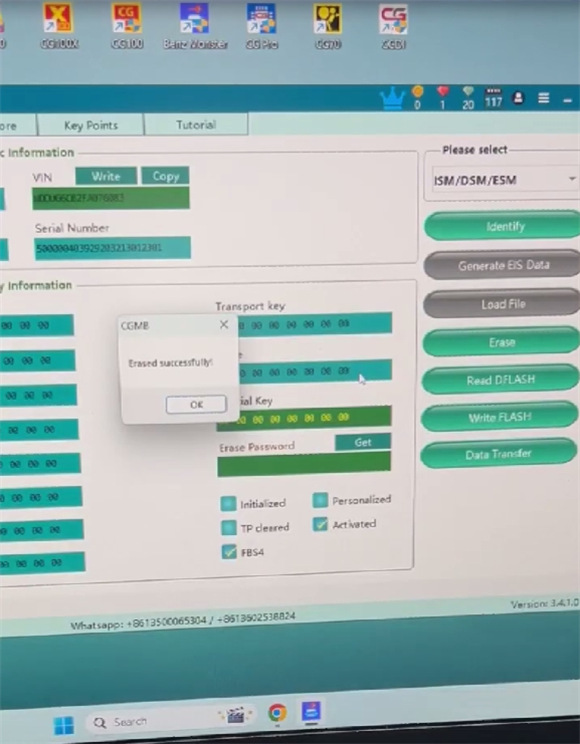 cgdi mb read and write benz fbs4 dsm 9