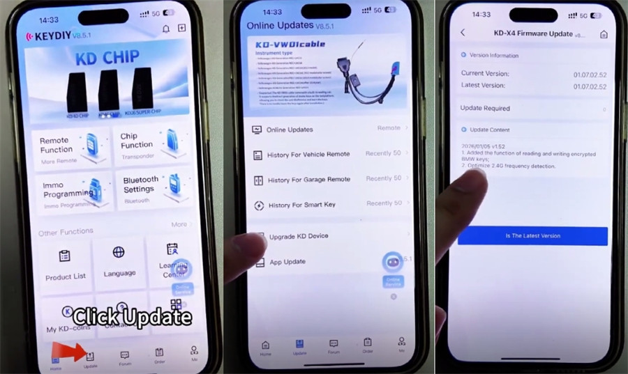 keydiy kd x4 add bmw bdc3 key 4