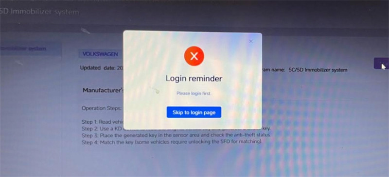 keydiy kd x4 vag 5c 5d login reminder error 4