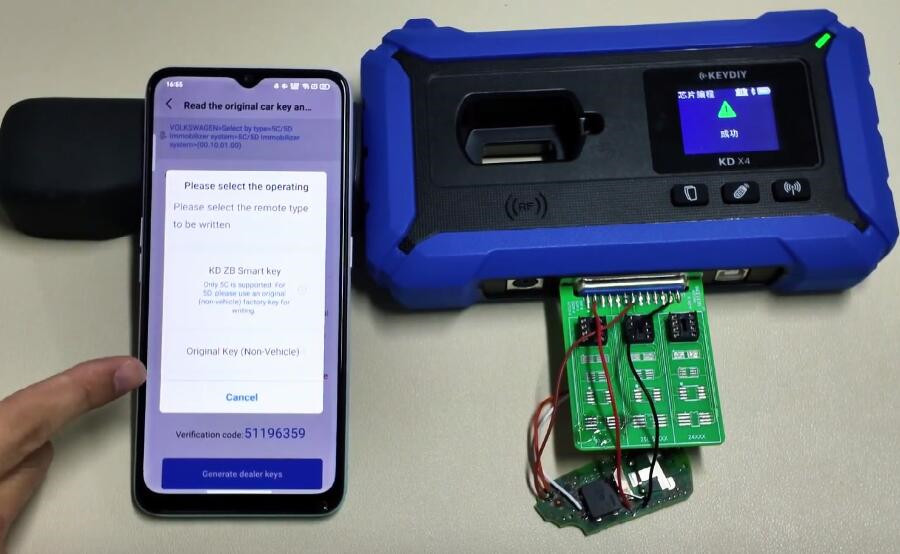 keydiy kd x4 vw audi 5d add key 13