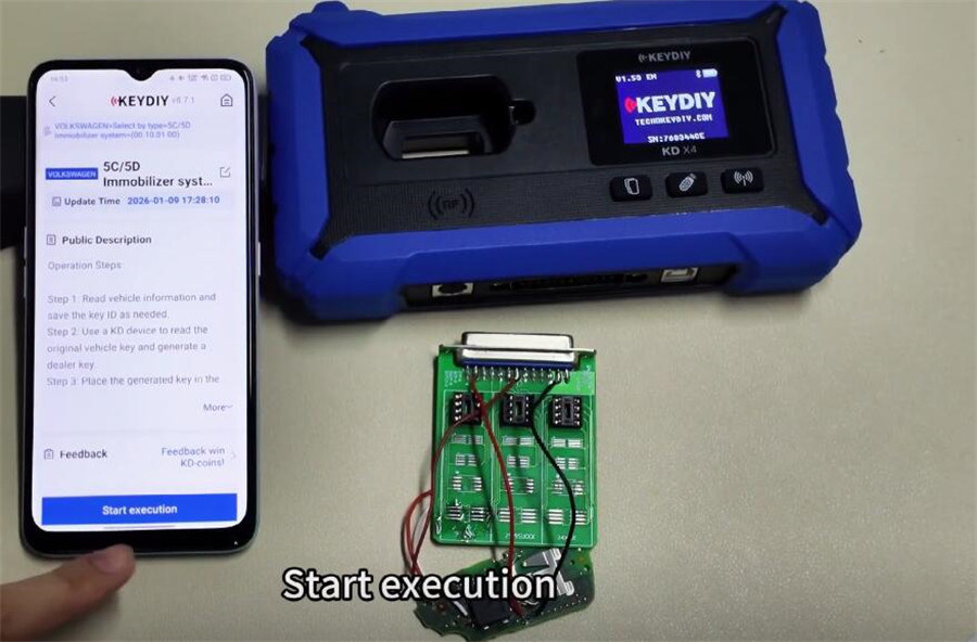 keydiy kd x4 vw audi 5d add key 6