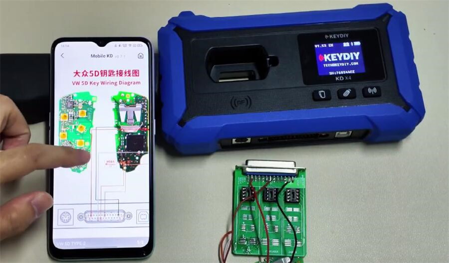 keydiy kd x4 vw audi 5d add key 8