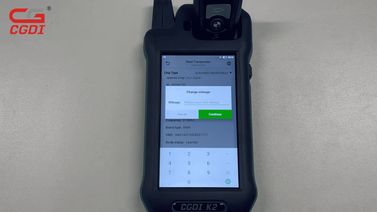 How to Adjust Mileage on BMW Key with CGDI K2 4
