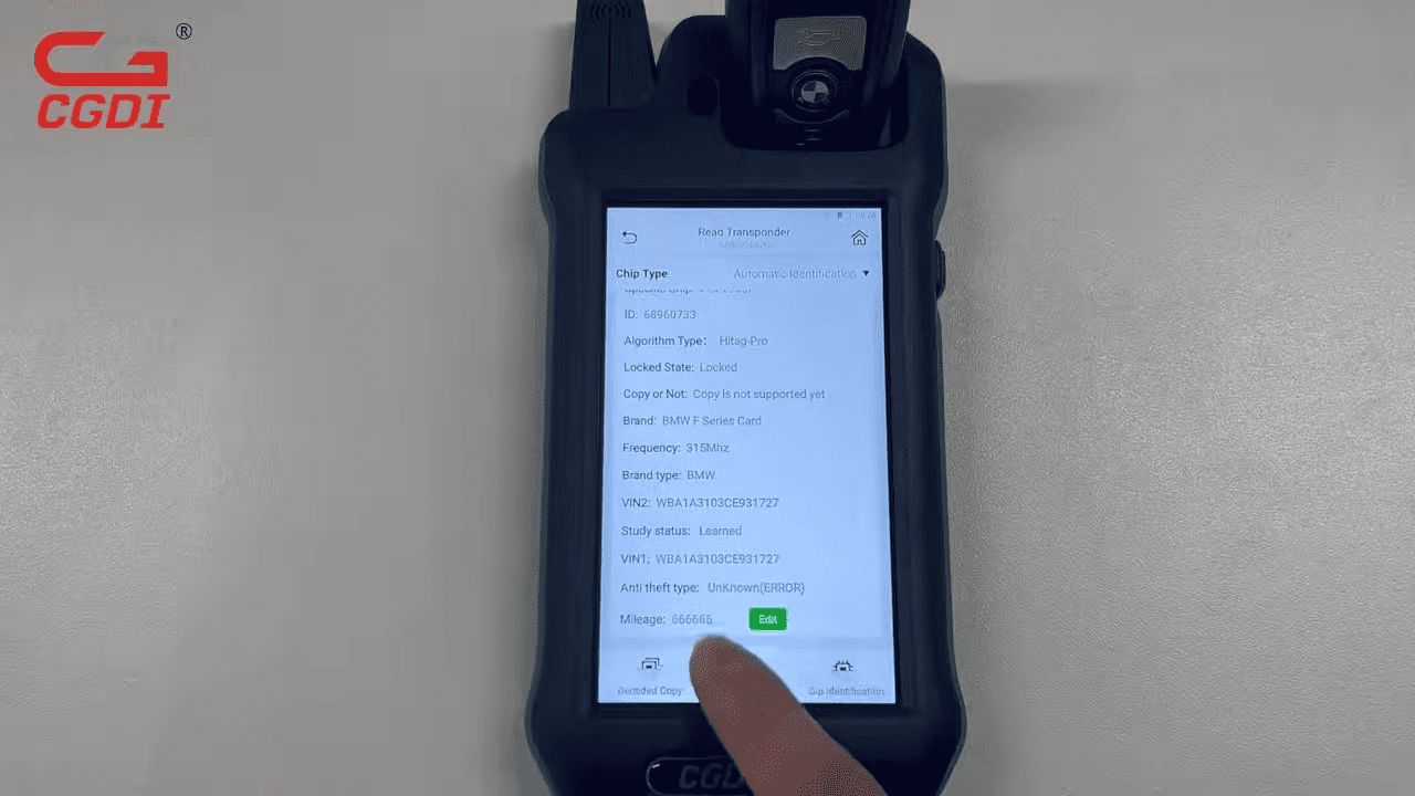 How to Adjust Mileage on BMW Key with CGDI K2 7