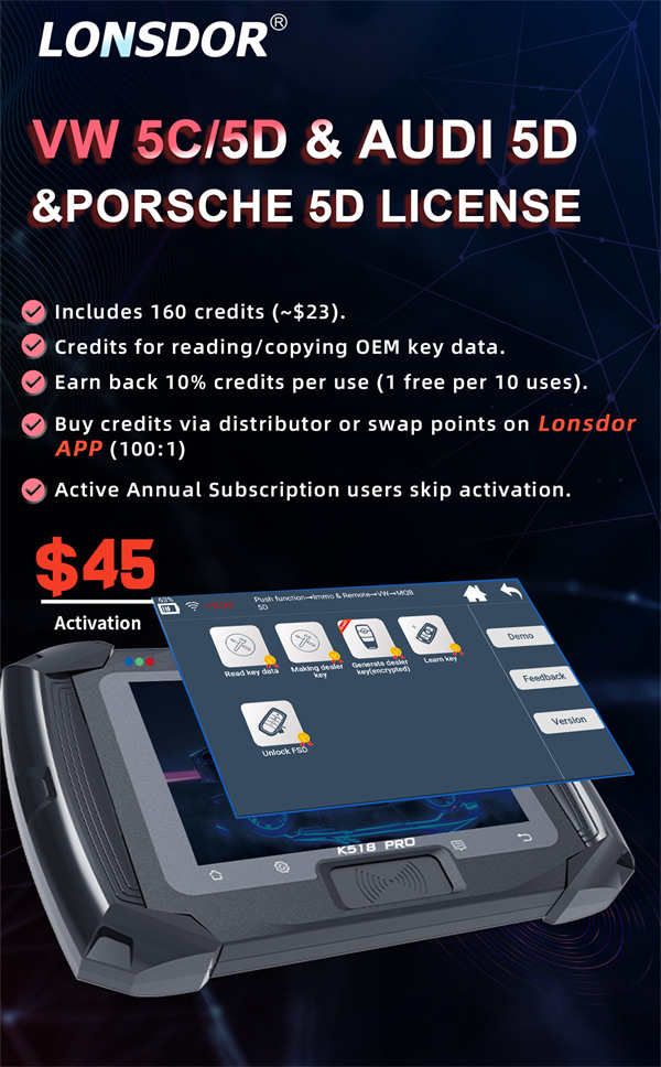 lonsdor k518 pro bmw bdc3 vw 5c 5d copy key 3