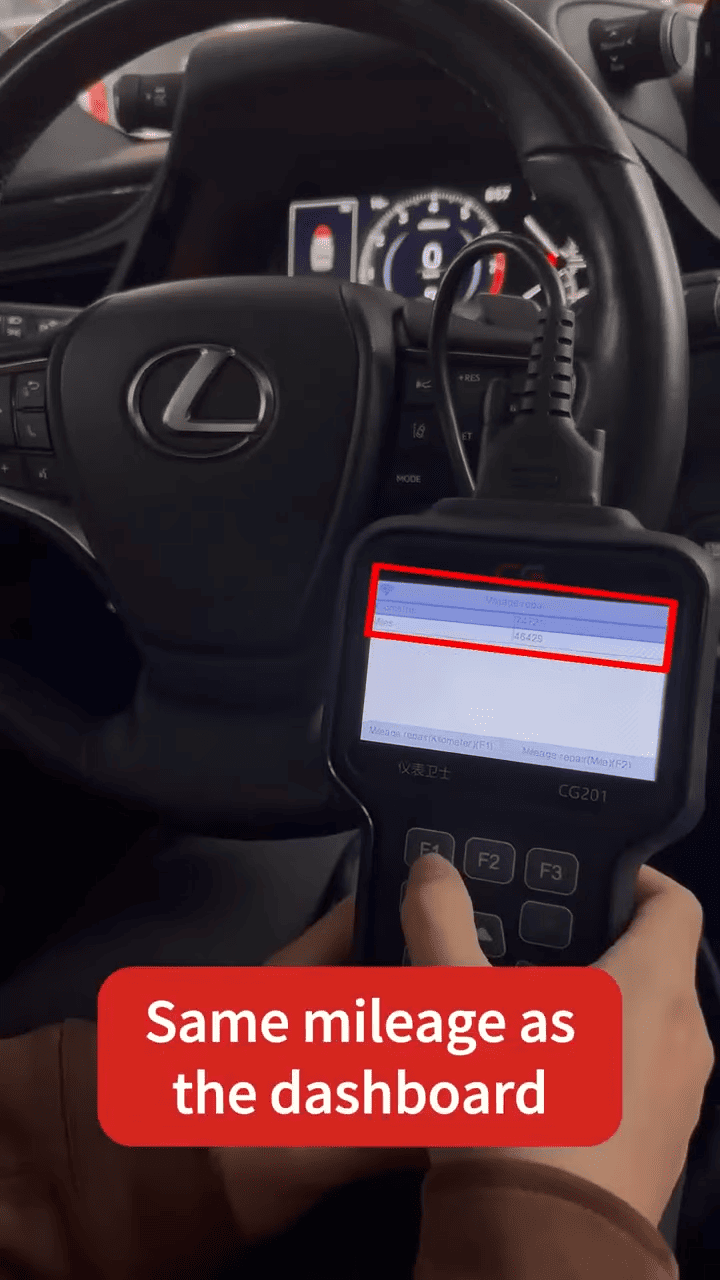 CGDI CG201 Lexus ES200 Dashboard Repair Guide via OBD 4