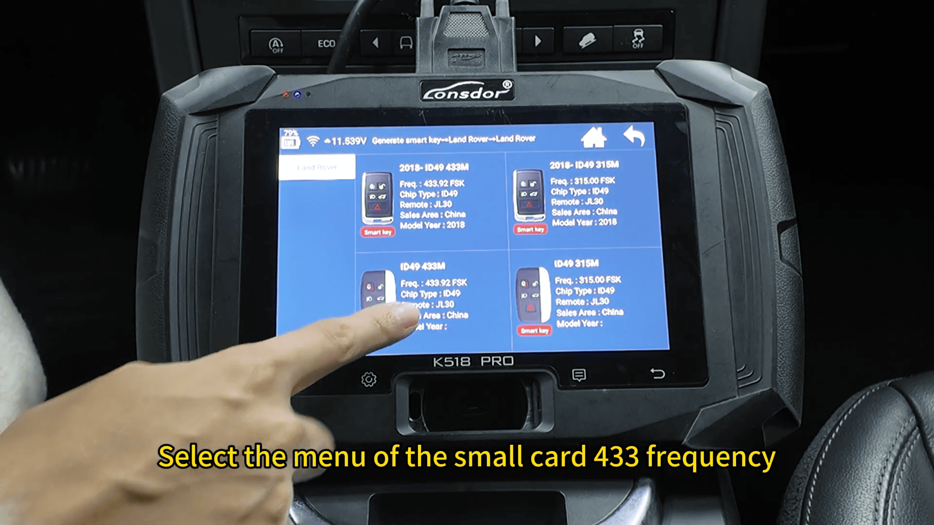 LONSDOR K518 Pro Program a 2018 Land Rover Smart Key via OBD 2 LONSDOR K518 Pro Program a 2018 Land Rover Smart Key via OBD 2