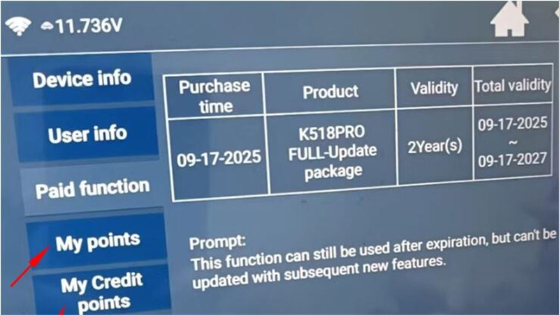 lonsdor k518 pro insufficient credit 5