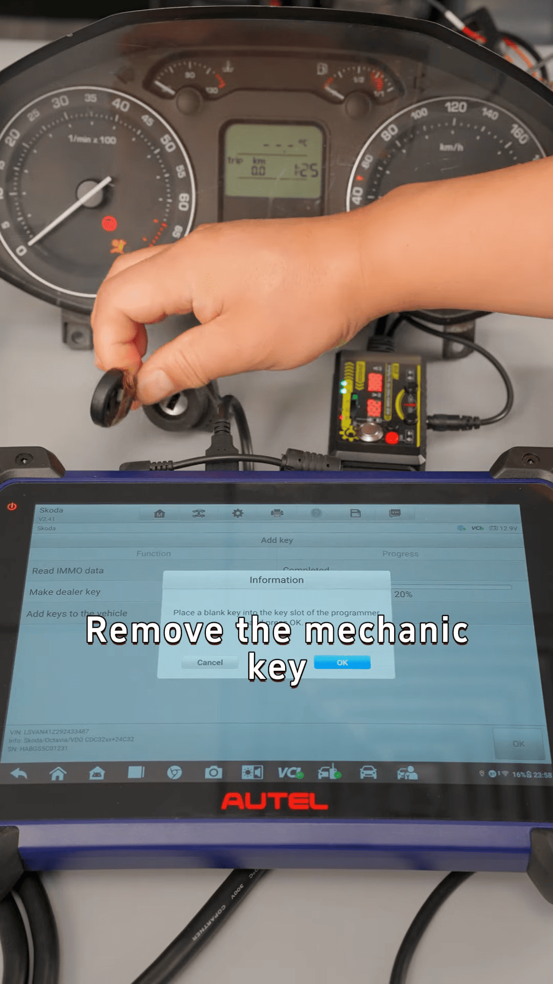 Remove mechanical key