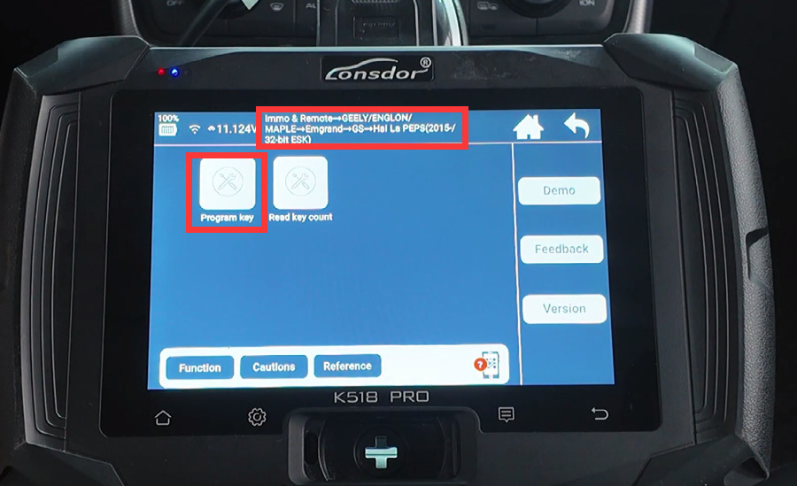k518 pro program geely emgrand gs akl 3