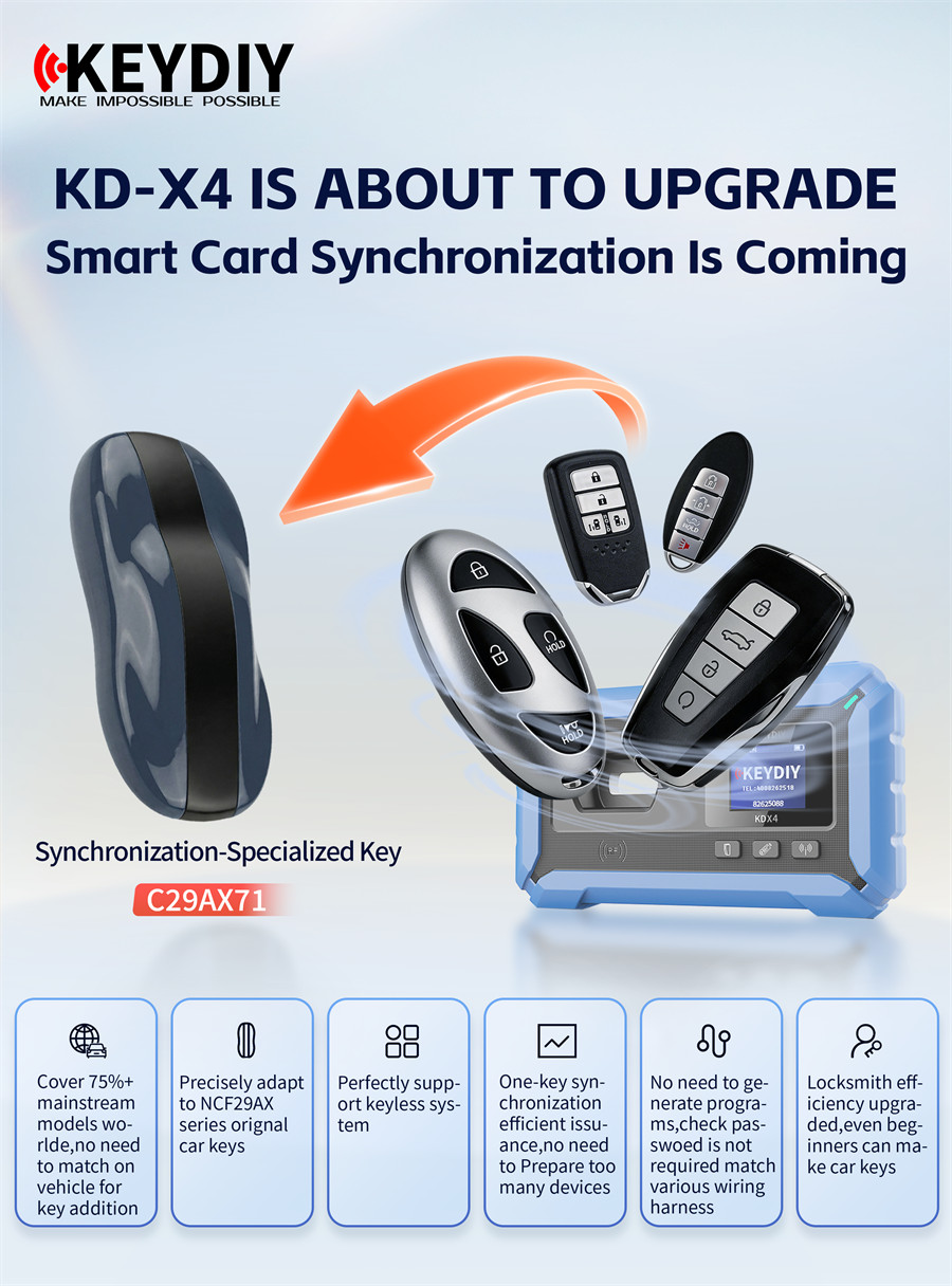 KEYDIY C29AX71 Dedicated Synchronization Smart Key