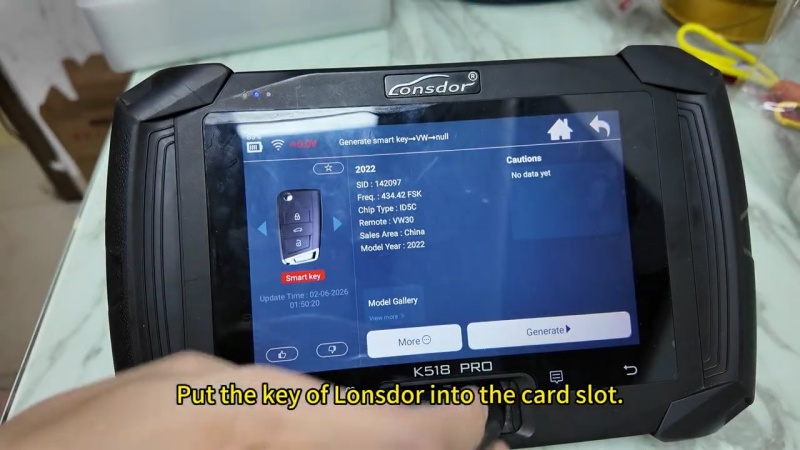 lonsdor k518 pro guide how to add 2022 vw t roc smart key 1