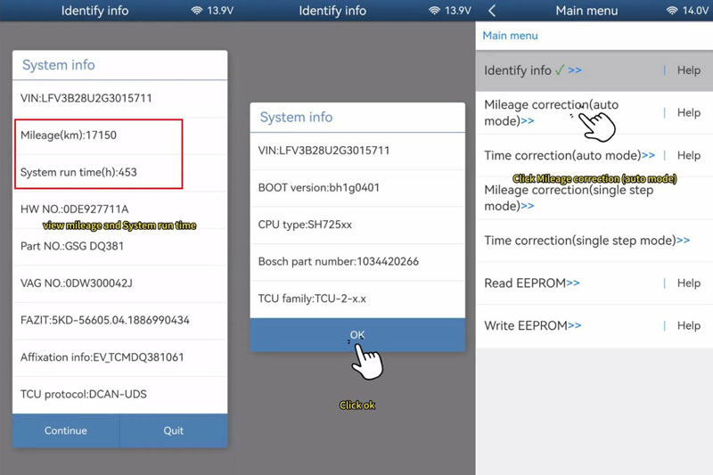 yanhua acdp module 45 vw dq38x gen2 0de 0gc mileage calibration 4