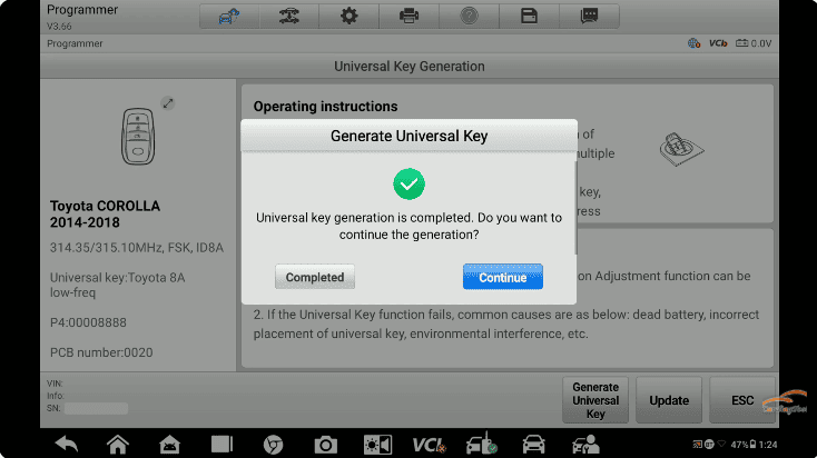 How to Add a Smart Key to a 2018 Toyota Corolla with Autel IM608 II 5