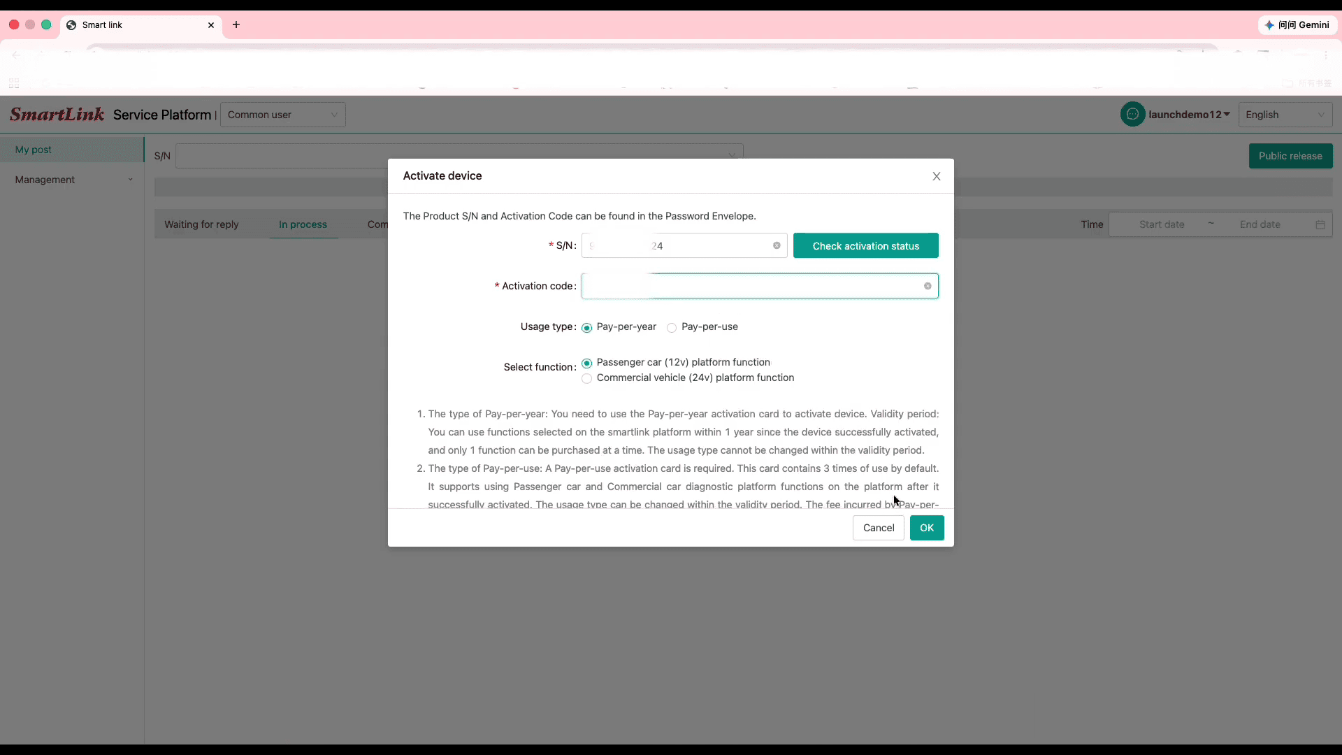 How to Register and Activate LAUNCH SmartLink C Platform Account 6