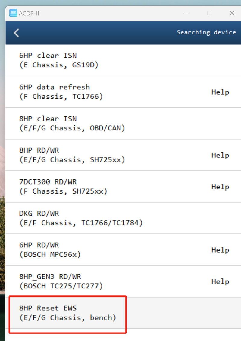 yanhua acdp clear isn data error on bmw 8hp e84 solution 3