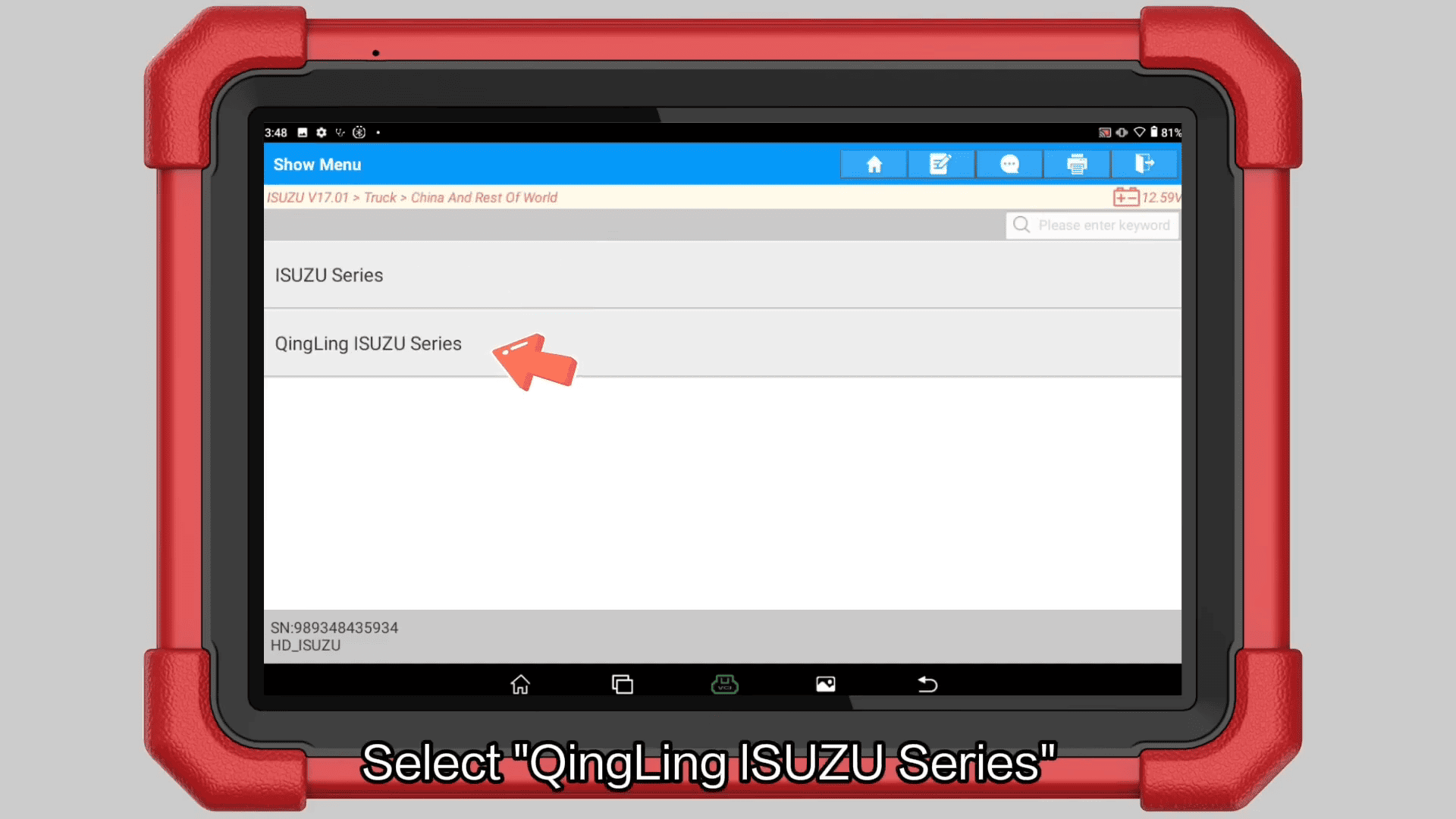 LAUNCH X431 PAD5 Reads QingLing Isuzu Fault Codes 2