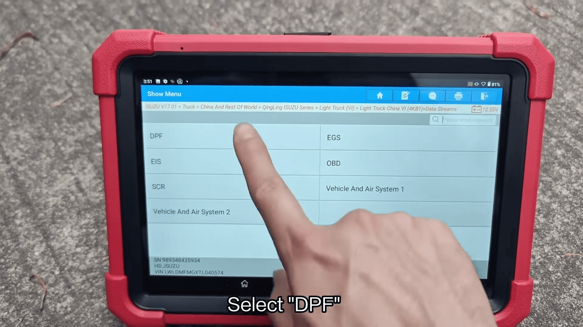LAUNCH X431 PAD5 Reads QingLing Isuzu Fault Codes 6