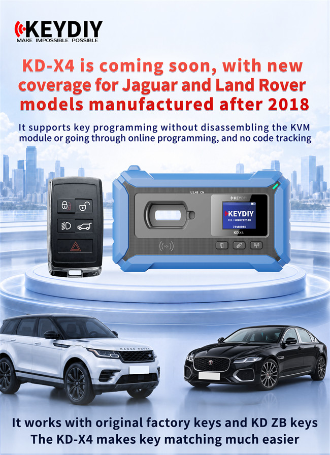 keydiy kd x4 2018+ jlr smart key copy update 1