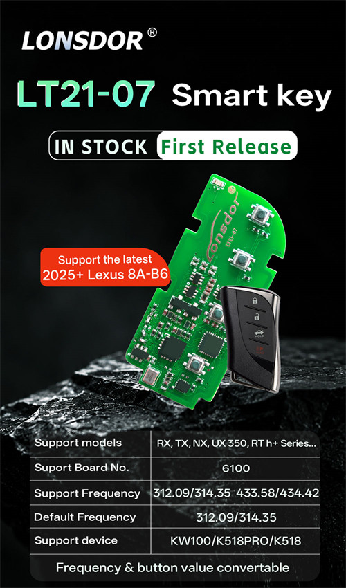 lonsdor k518 pro add 2025+ lexus 8a b6 immo 2