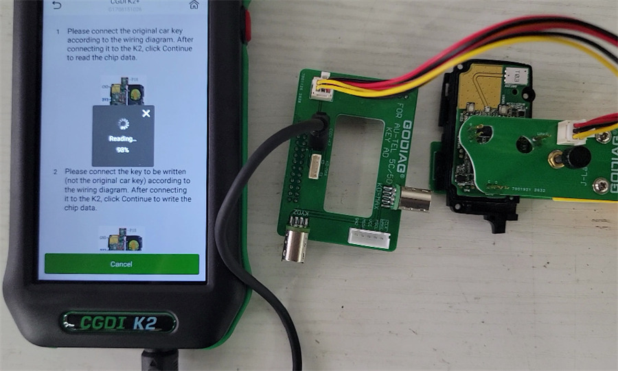 cgdi k2 with godiag adapter clone ncf29ax smart key 11