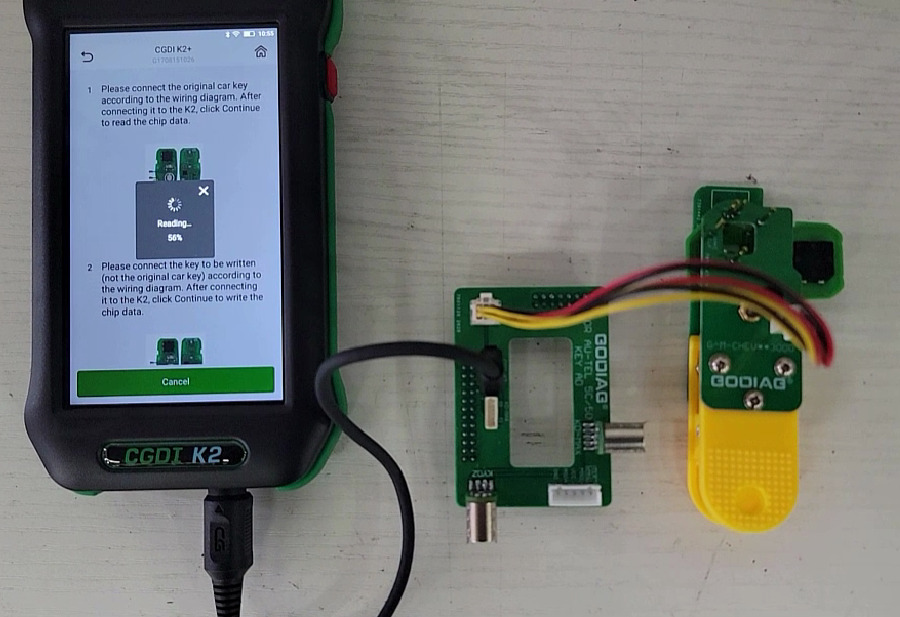 cgdi k2 with godiag adapter clone ncf29ax smart key 7