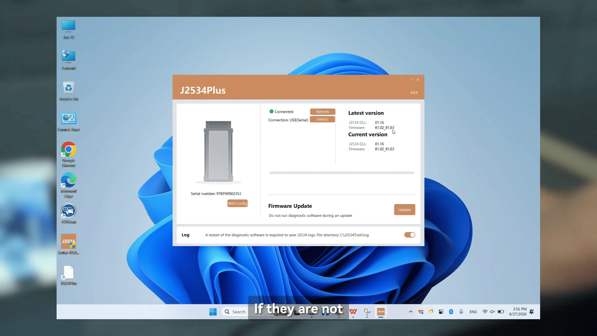 check the Driver DLL version and VCI firmware version