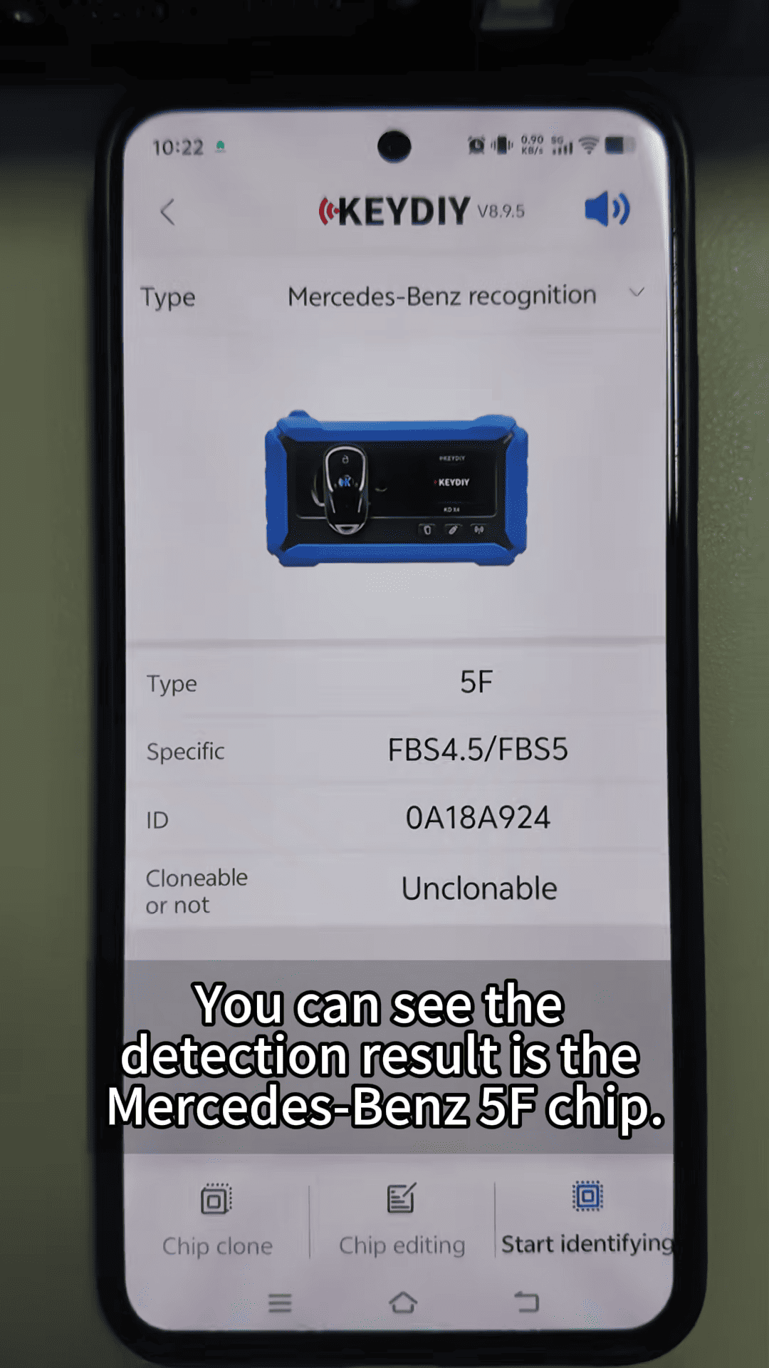 KEYDIY KD X4 & KD X6 Identify Mercedes Benz 5F Chip 3
