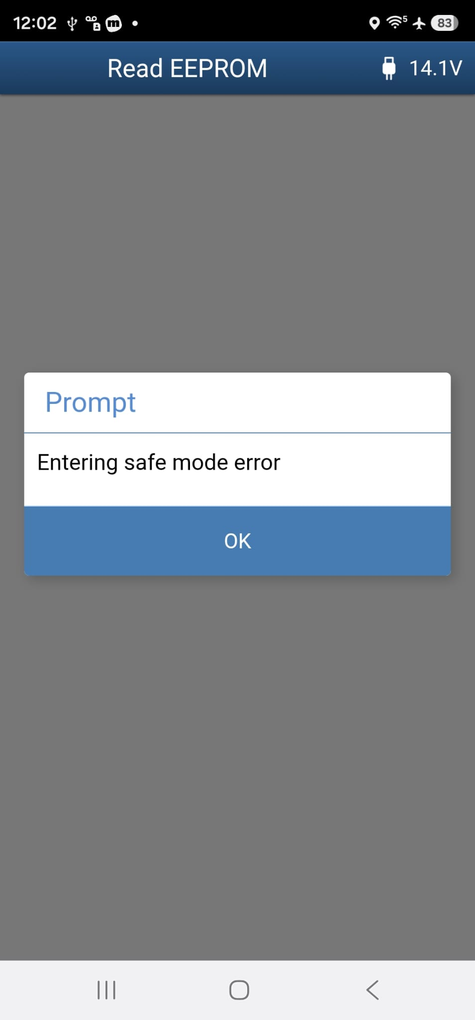 Entering safe mode error