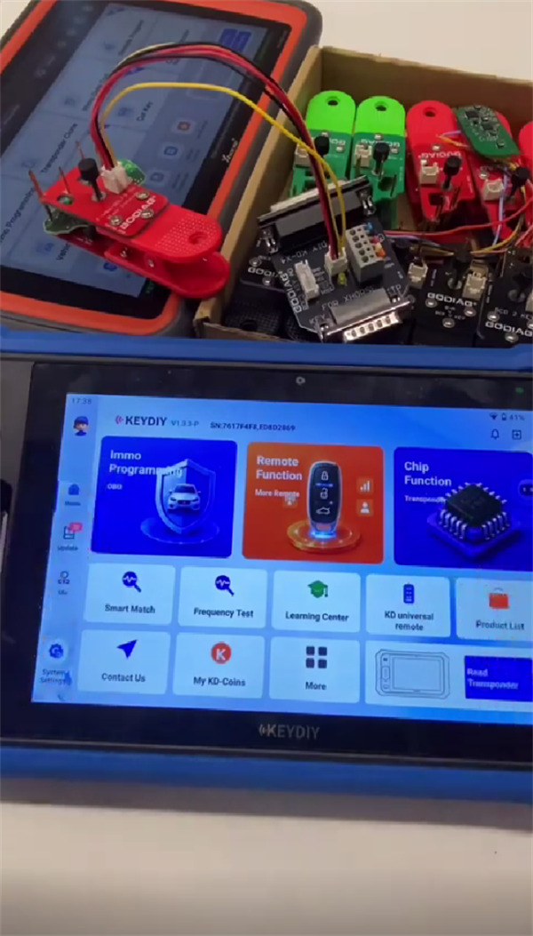keydiy kd x6 and godiag adapter read vw 5c key data 1