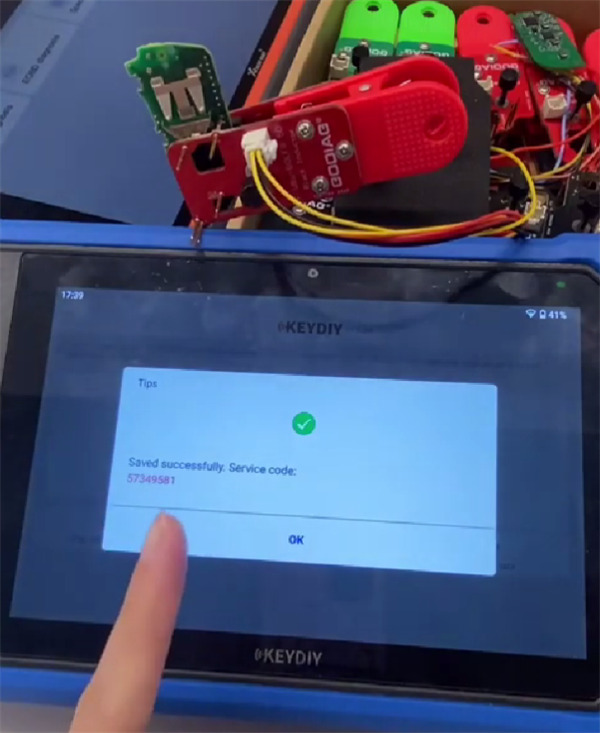 keydiy kd x6 and godiag adapter read vw 5c key data 9