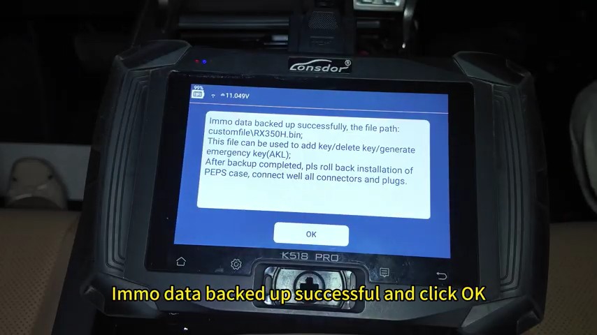 lonsdor k518 pro 2026 lexus rx350h 8a b6 key add guide 5